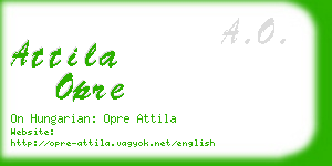 attila opre business card